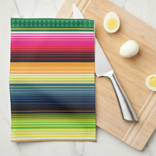 伝統的なメキシコ総括的なSerape キッチンタオル (四つ折り)
