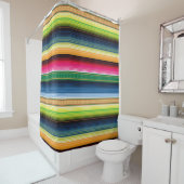 伝統的なメキシコ総括的なSerape シャワーカーテン (インサイチュ)