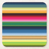 伝統的なメキシコ総括的なSerape スクエアペーパーコースター (正面)