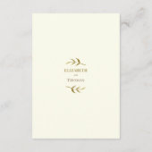 伝統的なモダンな結婚式の出欠確認カード エンクロージャーカード (裏面)