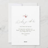 伝統的なモノグラムの花輪の写真 クリスマス シーズンカード (裏面)