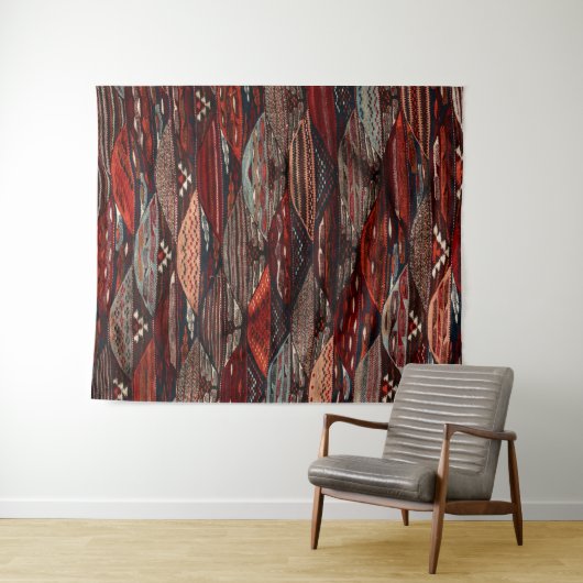 伝統的なモロッコのベルベル人のアート作品 タペストリー (インサイチュ(横))