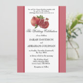 伝統的なユダヤ教の結婚式の招待状 - ゴールド 招待状 (スタンド正面)