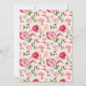 伝統的なユダヤ教の結婚式の招待状 - ピンクのバラ 招待状 (裏面)