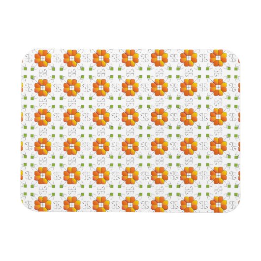 伝統的なラトビアの太陽の幾何学模様IX マグネット (横)