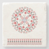 伝統的なルーマニアの民芸のモチーフルーマニア1 ストーンコースター (正面)