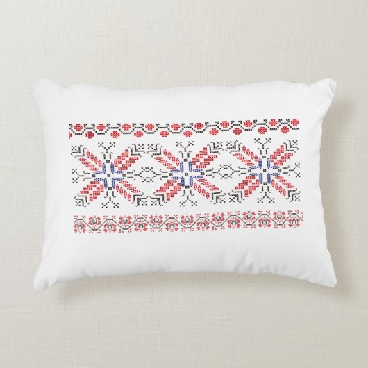 伝統的なルーマニアの民芸のモチーフルーマニア2 アクセントクッション (正面)