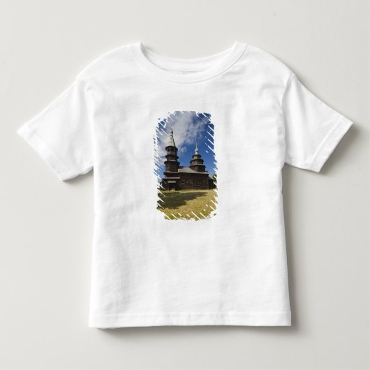伝統的なロシア正教会の木造教会 トドラーTシャツ (正面)