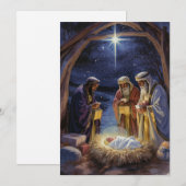 伝統的な三賢人の降誕 シーズンカード (正面/裏面)
