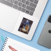 伝統的な三賢者の降誕の場面 シール (ノートパソコンとiPhone)