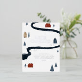 伝統的な優雅な素朴な冬の雪のクリスマス 箔シーズンポストカード (立ち正面)