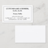 伝統的な公証人の名刺 名刺 (正面/裏面)