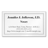 伝統的な公証人の磁気名刺 マグネット名刺 (正面)