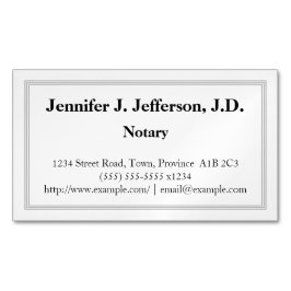 伝統的な公証人の磁気名刺 マグネット名刺