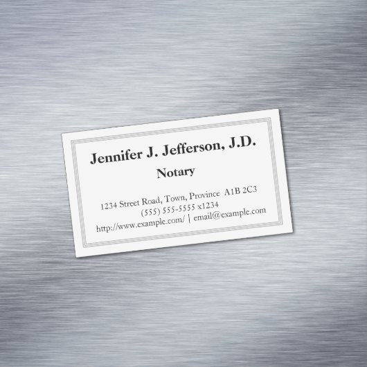 伝統的な公証人の磁気名刺 マグネット名刺 (インサイチュ)