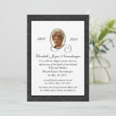 伝統的な写真の死の発表カード 案内状 (スタンド正面)