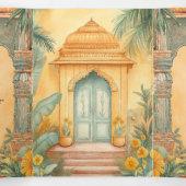 伝統的な南インドのオールインワン結婚式 三つ折り招待状 (内部中)