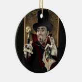 伝統的な吸血鬼のパーソナライズな円形のオーナメント セラミックオーナメント (右)