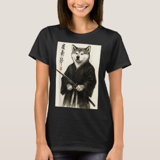 伝統的な墨絵の美学 戦士 日本人 Tシャツ