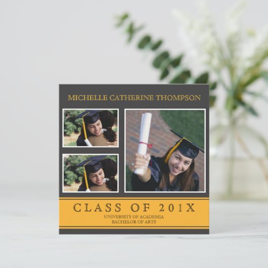 伝統的な大学卒業の発表 案内状 (スタンド正面)