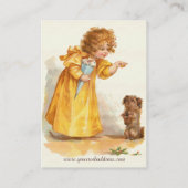 伝統的な子供の衣類の店、ヴィンテージのFash 名刺 (裏面)