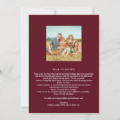 伝統的な年のはがきフォトコラージュ | 赤 シーズンカード (裏面)