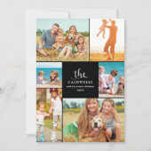 伝統的な年のはがき 家族の写真コラージュ シーズンカード (正面)