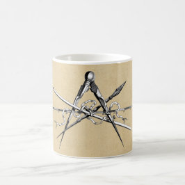 伝統的な建築の起草用具 コーヒーマグカップ