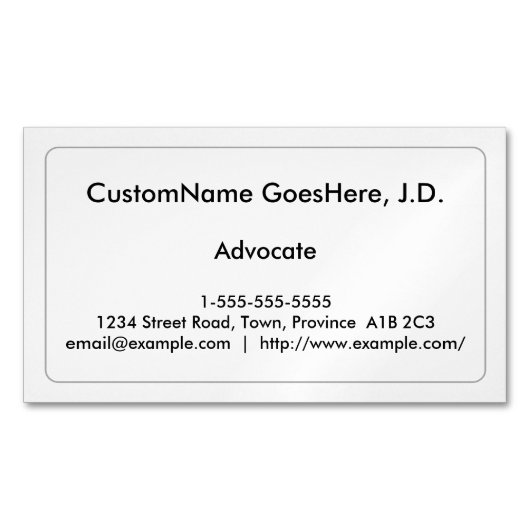 伝統的な支持者の磁気名刺 マグネット名刺 (正面)