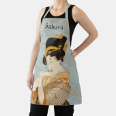伝統的な日本のかんざしを付けた芸者 エプロン (インサイチュ)