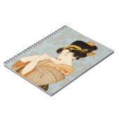 伝統的な日本のかんざしを付けた芸者 ノートブック (左側)