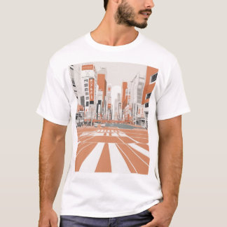 伝統的な日本のパターン デザイン アートプリント Tシャツ