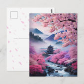 伝統的な日本の風景＊春 ポストカード (正面/裏面)