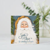 伝統的な旧世界のサンタ クリスマス ホリデー カード (スタンド正面)