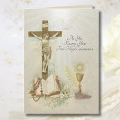 伝統的な最初にカトリック教徒の聖餐式の祈りの言葉 カード