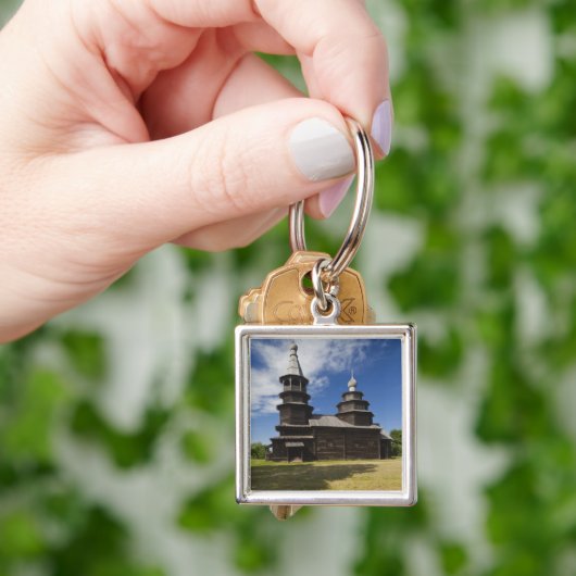 伝統的な木製ロシアの正教会 キーホルダー (手)