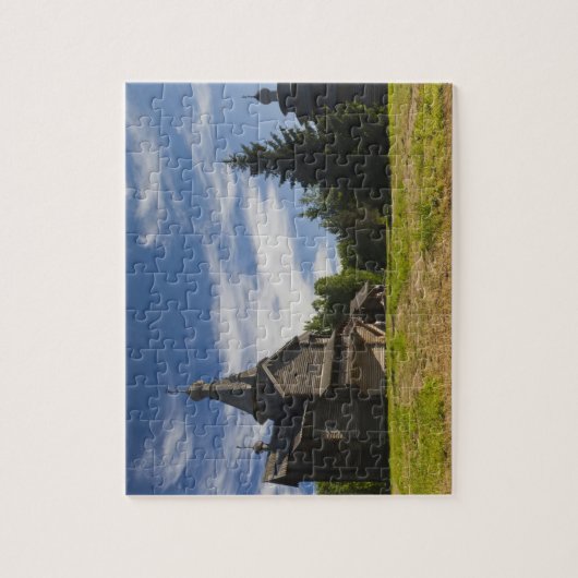 伝統的な木製ロシアの正教会 ジグソーパズル (縦)