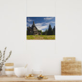 伝統的な木製ロシアの正教会 ポスター (キッチン)