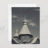 伝統的な木製ロシアの正教会 ポストカード (正面/裏面)