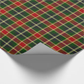 伝統的な格子縞のクリスマスのギフトの包装紙 ラッピングペーパー (コーナー)