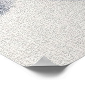 伝統的な水墨画の山々と無限結び ポスター (角)