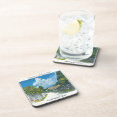 伝統的な沖縄の村の絵画のコースター コースター (右側)