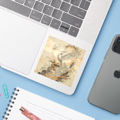 伝統的な炎から蘇る威厳あるフェニックス シール (ノートパソコンとiPhone)