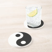 伝統的な白黒陰陽パターン コースター (側面)