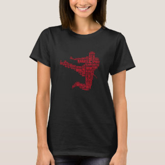 伝統的な空手武道のワードクラウド Tシャツ