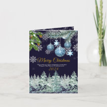 伝統的な素朴なネイビーブルーのクリスマスおめでとう