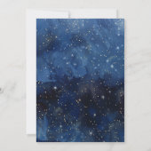 伝統的な素朴な水の色のナイトスカイクリスマス シーズンカード (裏面)