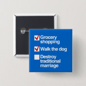 伝統的な結婚を破壊して下さい 缶バッジ (正面&裏面)