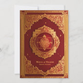 伝統的な結婚式の招待状のデザイン、壮大、優雅、豪華 招待状 (正面)