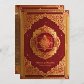 伝統的な結婚式の招待状のデザイン、壮大、優雅、豪華 招待状 (正面/裏面)